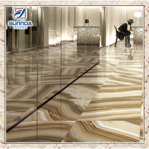 Hot sale Carara Green White Marble Slippery Hotel Lobby Porcelain Polished Glazed Flooring Tile with Cheap Price